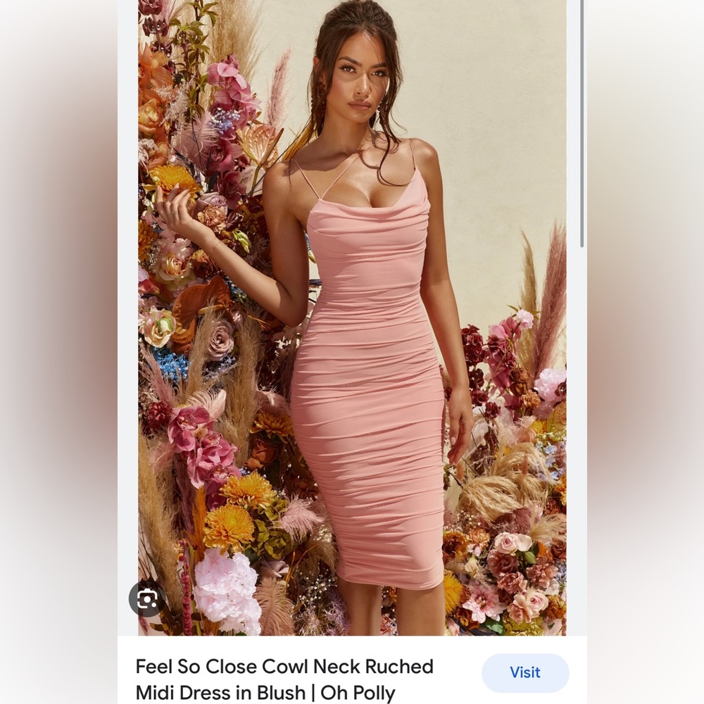 Oh Polly Rushed Midi “Feels so Close” Dress
